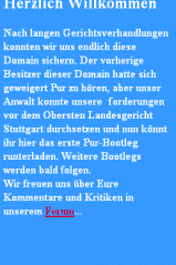 Ein Ausschnitt der angeblichen PUR-Bootleg-Seite Ein Ausschnitt der angeblichen PUR-Bootleg-Seite